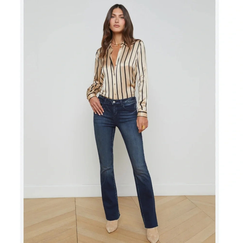 L’Agence Sneeki Low Rise Straight Jeans in Westmont. - Picture 1 of 12
